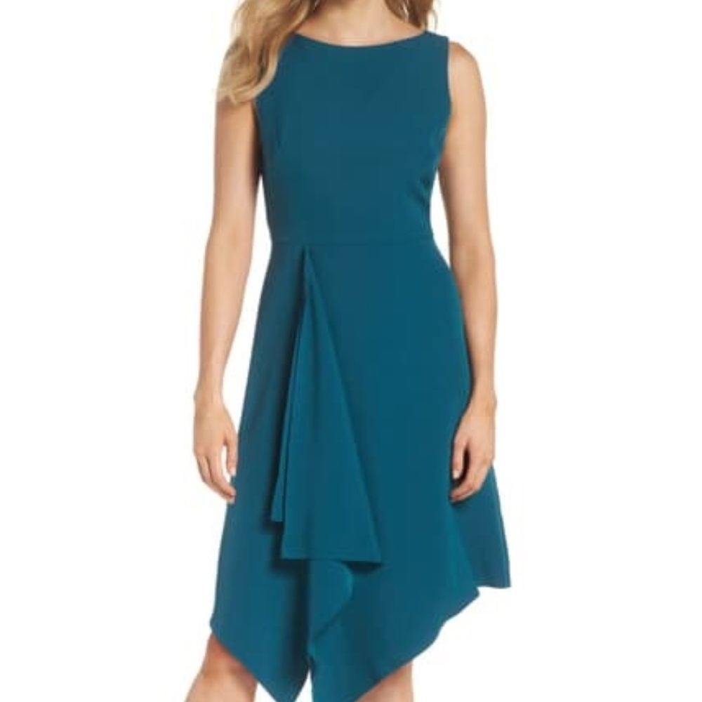 Laguna Crepe Asymmetric Hem Dress